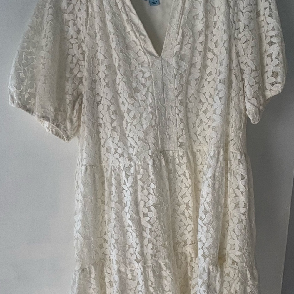 Elegant Cream Lace Dress